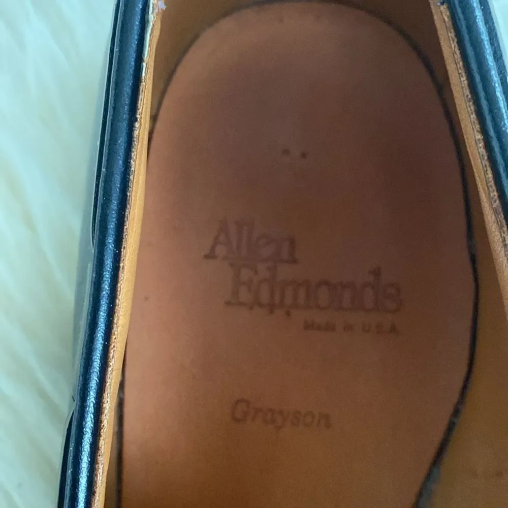 Allen Edmonds Grayson Men's Black Leather Tassels Loafers Sz 9.5C - Like a New